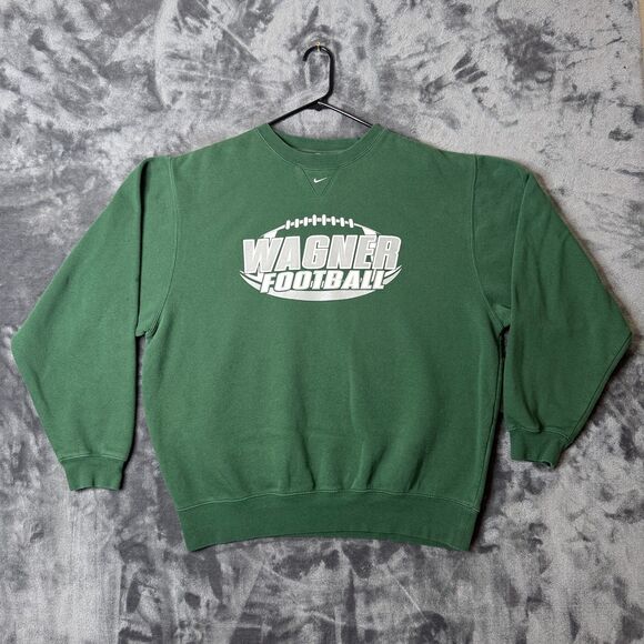 Vintage Y2K Nike Teams Tag Center Swoosh Wagner Football Pullover Sweater - Picture 1 of 6